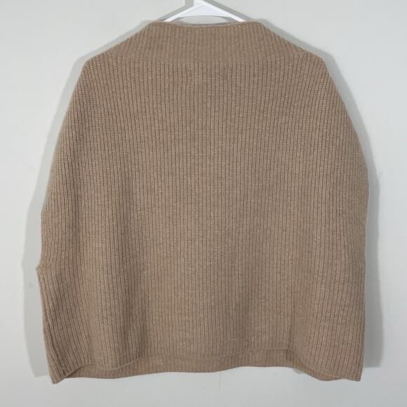 Anthropologie The Enza Oversized Ribbed 100% Cashmere Vest Size Large - Picture 5 of 6